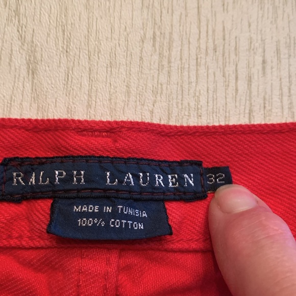 Ralph Lauren Red Midrise Button down Jean size 32 - Picture 3 of 9